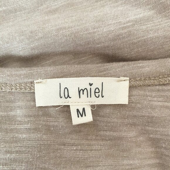 🤎 NWOT - La Miel Soft Ruched Mini T-shirt Dress with tulip skirt 🤎 - Picture 9 of 10